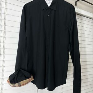 Burberry Black Casual Button Down Shirt